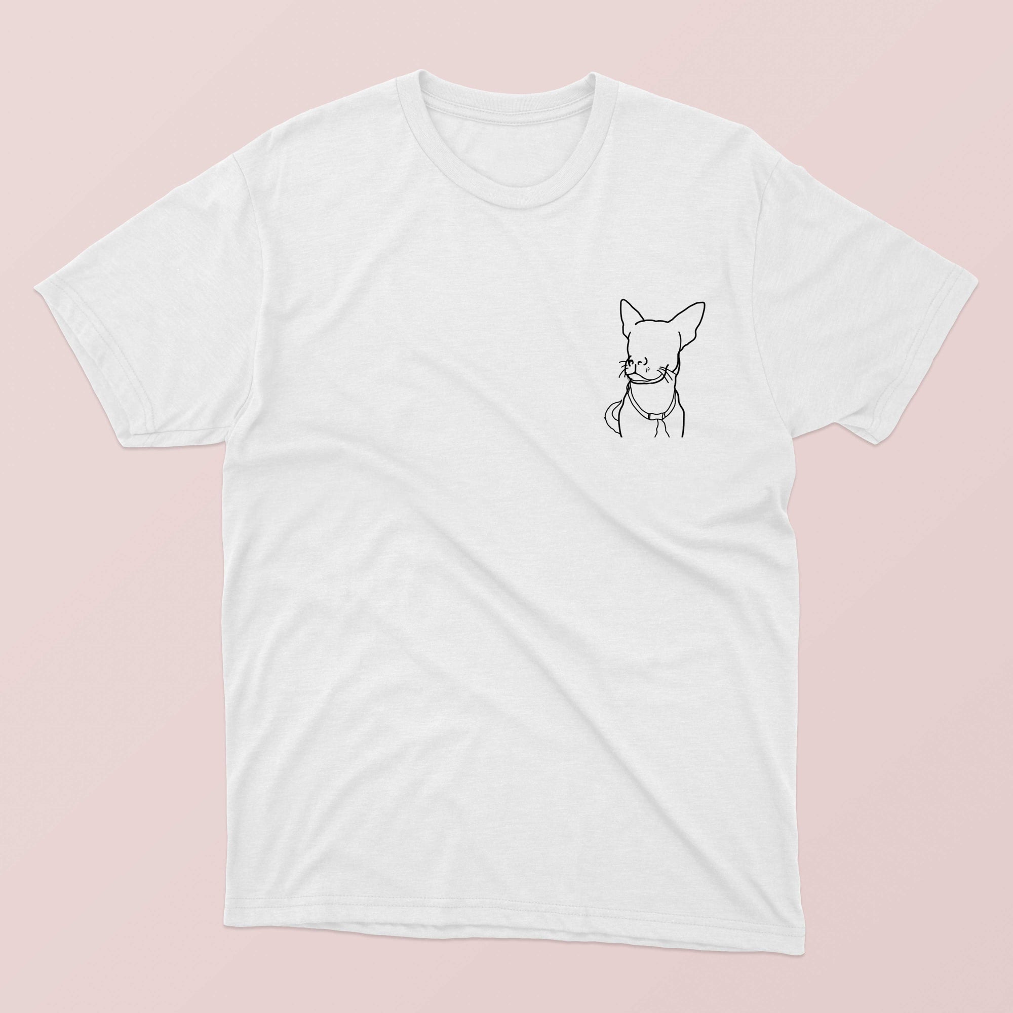 Unisex Personalised Pet Line Drawing T-shirt | Custom Animal Photo T-shirt