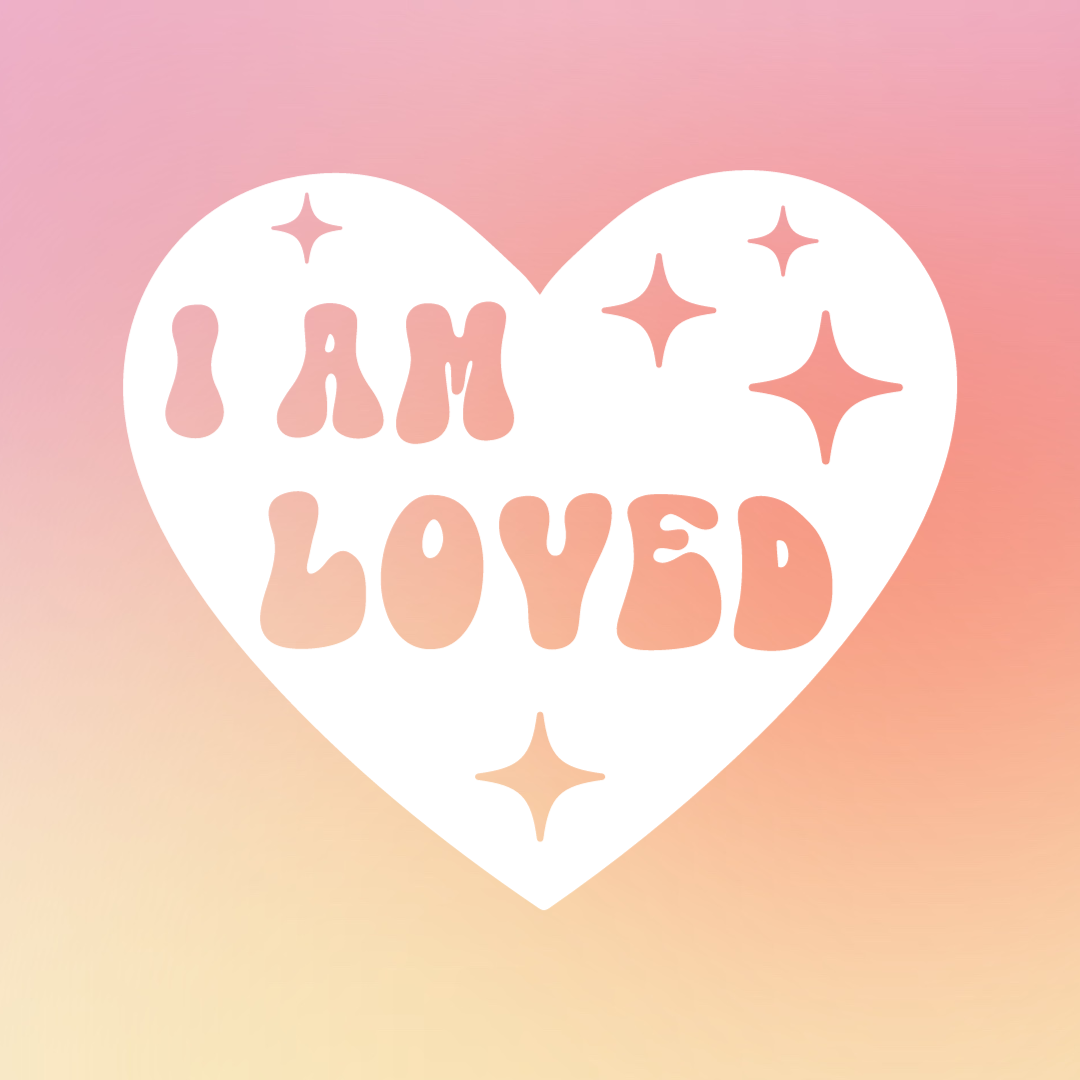 I am Loved | Affirmation Mirror Decal | Girls Bedroom Wall Sticker
