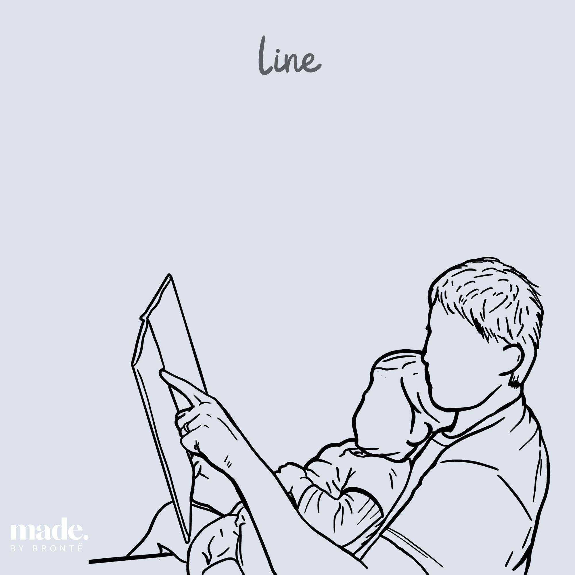 Line Portrait Apparel | Drawing from Photo | Gifts for Him - Dad, Grandad, Pop, Pa | Personalised Fathers Day Apparel