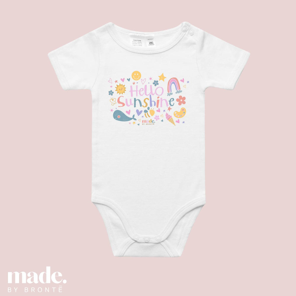 "Hello Sunshine" | Limited Edition | Organic One Piece Baby Onesie