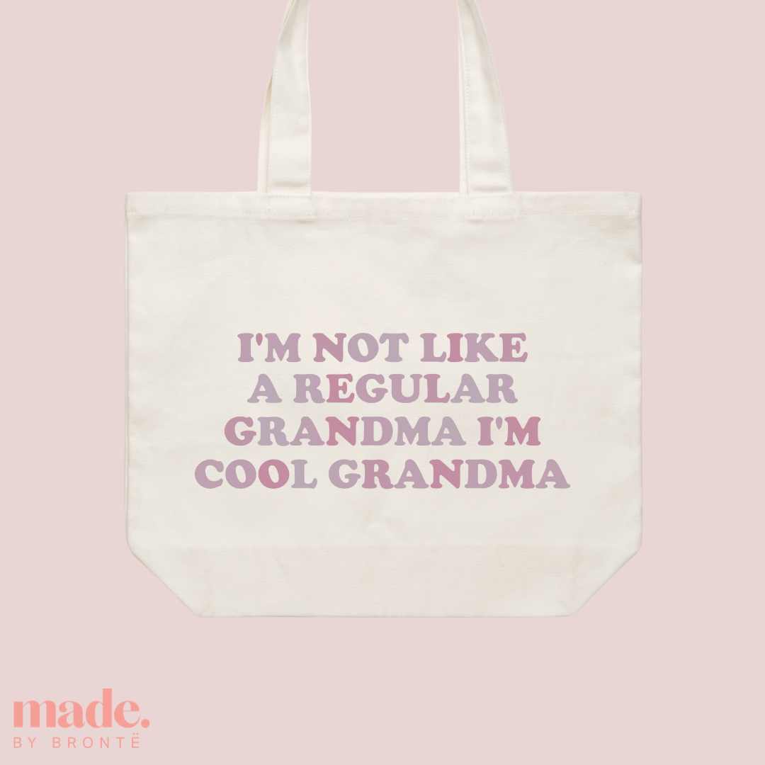 Cool Grandma Customisable | Wide Tote Bag