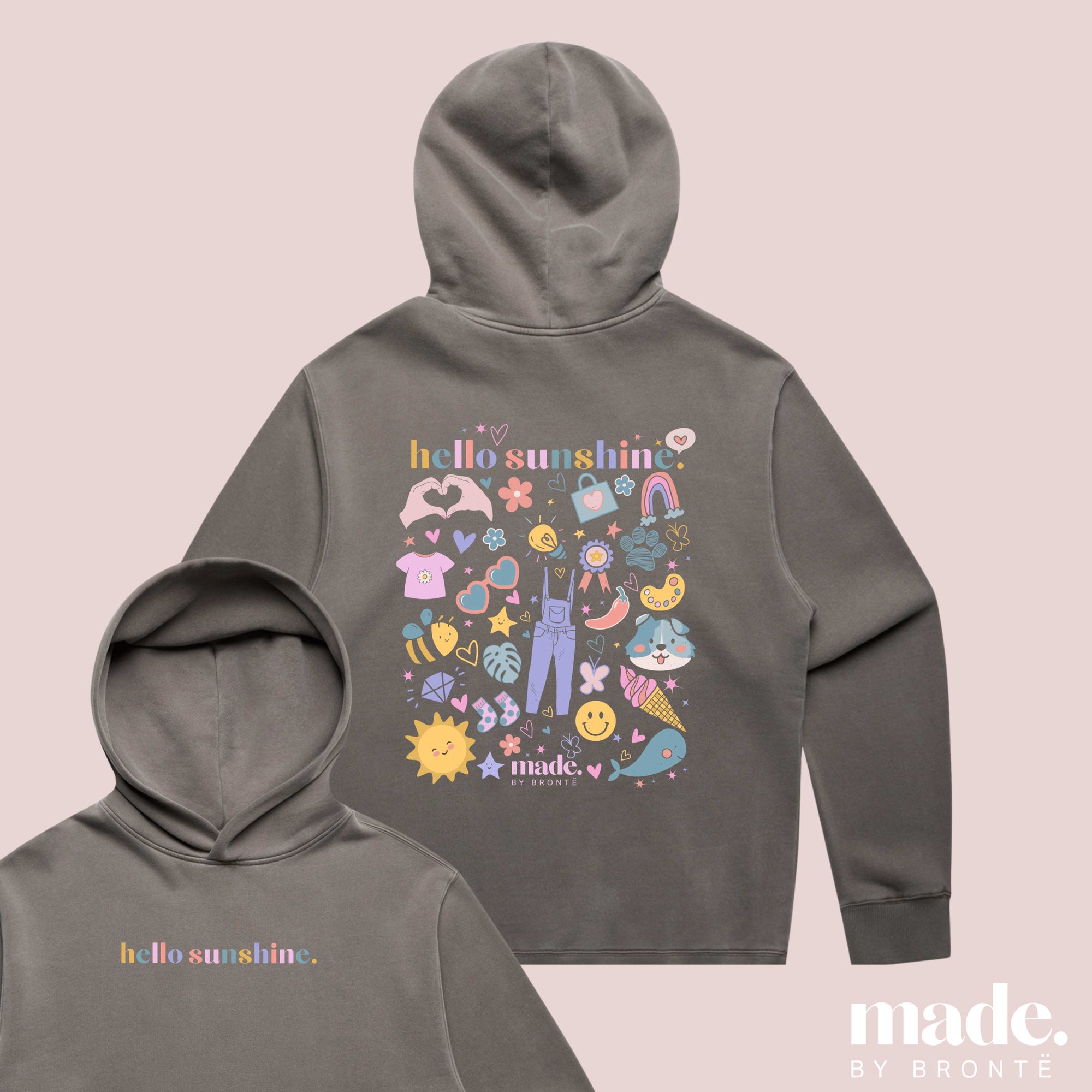 "Hello Sunshine" | Unisex Oversized Hoodie | Made. By Brontë Apparel